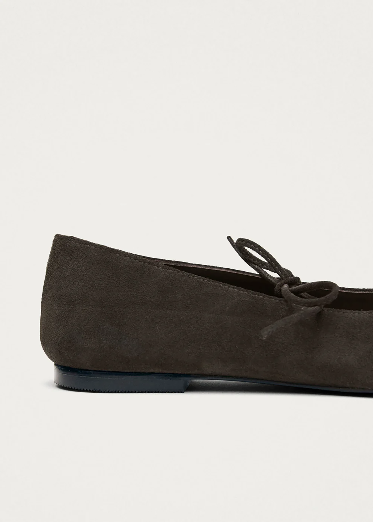 Sway Suede Coffee Brown Leather Ballet Flats - Imagen 6