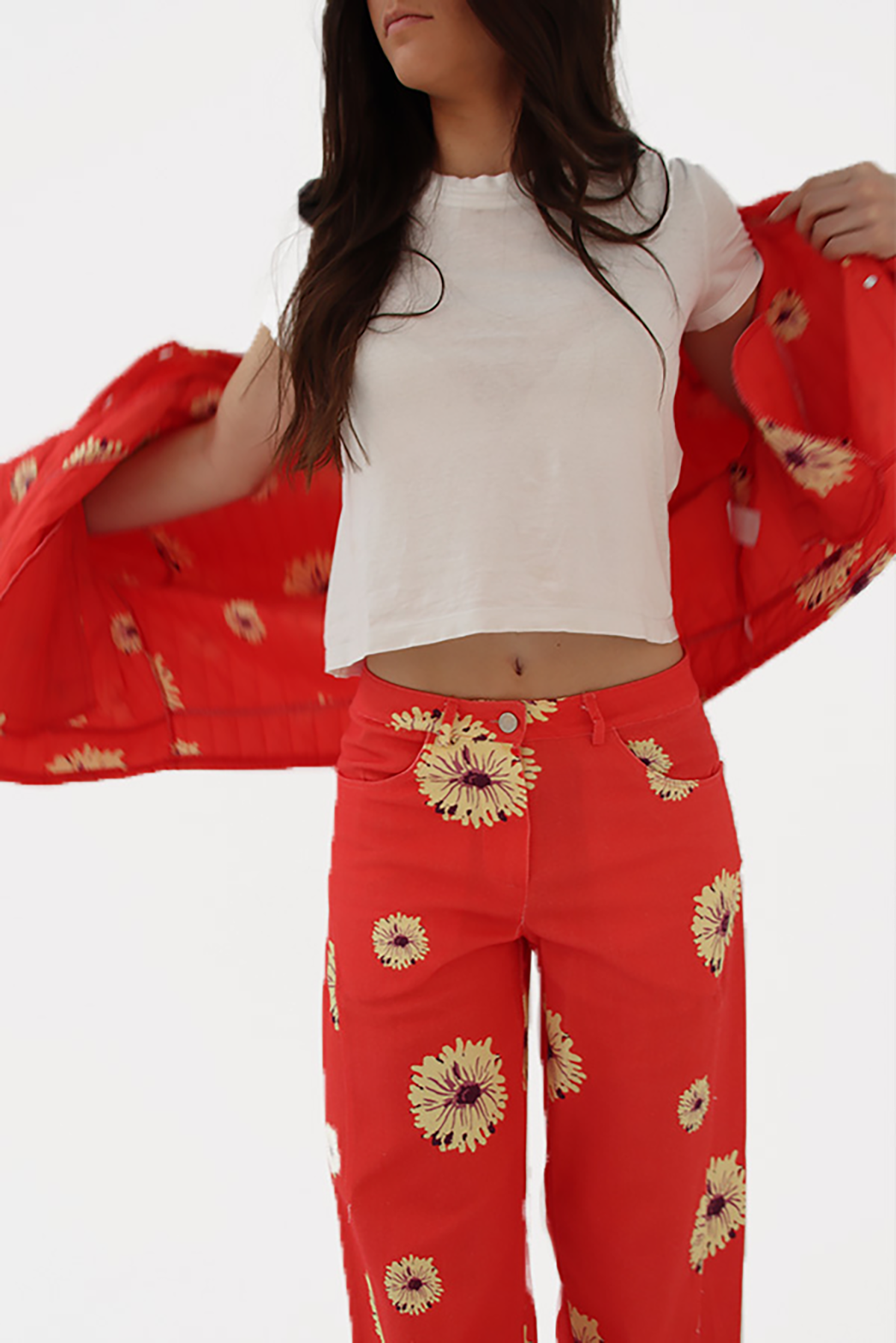 Pantalón Recto Flores Maxi - Imagen 3